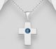 Sparkle by 7K - 925 Sterling Silver Cross Pendant, Decorated with Various Fine Austrian Crystal