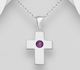 Sparkle by 7K - 925 Sterling Silver Cross Pendant, Decorated with Various Fine Austrian Crystal
