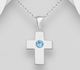 Sparkle by 7K - 925 Sterling Silver Cross Pendant, Decorated with Various Fine Austrian Crystal