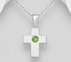 Sparkle by 7K - 925 Sterling Silver Cross Pendant, Decorated with Various Fine Austrian Crystal