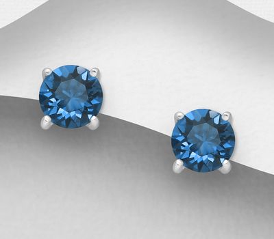 Malın səhifəsinə keç Sparkle by 7K - 925 Sterling Silver Push-Back Earrings, Decorated With Fine Austrian Crystal