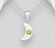 Sparkle by 7K - 925 Sterling Silver Moon Pendant, Decorated with Various Fine Austrian Crystal