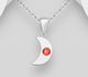 Sparkle by 7K - 925 Sterling Silver Moon Pendant, Decorated with Various Fine Austrian Crystal