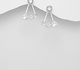 Sparkle by 7K - 925 Sterling Silver Push-Back Earrings Decorated with Fine Austrian Crystals