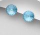 Sparkle by 7K - 925 Sterling Silver Push-Back Earrings Decorated with Fine Austrian Crystals