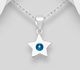Sparkle by 7K - 925 Sterling Silver Star Pendant, Decorated with Various Fine Austrian Crystals