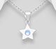 Sparkle by 7K - 925 Sterling Silver Star Pendant, Decorated with Various Fine Austrian Crystals