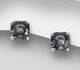 Sparkle by 7K - 925 Sterling Silver Push-Back Earrings, Decorated with Various Fine Austrian Crystal