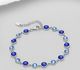 Sparkle by 7K - 925 Sterling Silver Bracelet Decorated with Fine Austrian Crystal