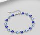 Sparkle by 7K - 925 Sterling Silver Bracelet Decorated with Fine Austrian Crystal