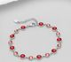 Sparkle by 7K - 925 Sterling Silver Bracelet Decorated with Fine Austrian Crystal