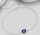 Sparkle by 7K - 925 Sterling Silver Heart Bracelet, Decorated with Various Fine Austrian Crystal