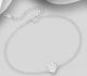 Sparkle by 7K - 925 Sterling Silver Heart Bracelet, Decorated with Various Fine Austrian Crystal