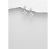 Sparkle by 7K - 925 Sterling Silver Push-Back Earrings Decorated with CZ Simulated Diamonds and Fine Austrian Crystals