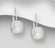 Sparkle by 7K - 925 Sterling Silver Lever Back Earrings Decorated with Fine Austrian Crystal