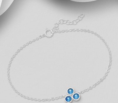 Malın səhifəsinə keç Sparkle by 7K - 925 Sterling Silver Bracelet, Decorated with Various Fine Austrian Crystals