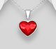 Sparkle by 7K - 925 Sterling Silver Heart Pendant Decorated with Fine Austrian Crystal