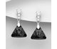 Sparkle by 7K - 925 Sterling Silver Push-Back Earrings Decorated with CZ Simulated Diamonds and Fine Austrian Crystal