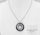 Sparkle by 7K - 925 Sterling Silver Circle Necklace Decorated with Fine Austrian Crystal