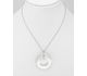 Sparkle by 7K - 925 Sterling Silver Circle Necklace Decorated with Fine Austrian Crystal