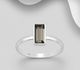 Sparkle by 7K - 925 Sterling Silver Ring Decorated with Rectangle Fine Austrian Crystal
