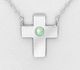 Sparkle by 7K - 925 Sterling Silver Cross Necklace, Decorated with Various Fine Austrian Crystals