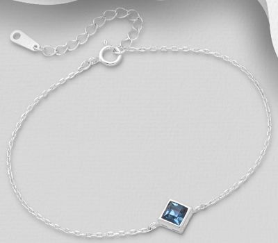 Şəkli böyütmək üçün tiklayın Sparkle by 7K - 925 Sterling Silver Bracelet, Decorated with Various Fine Austrian Crystals