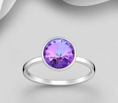 Şəkli böyütmək üçün tiklayın Sparkle by 7K - 925 Sterling Silver Ring Decorated with Fine Austrian Crystal