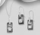 Sparkle by 7K - 925 Sterling Silver Hook Earrings & Pendant Decorated with CZ Simulated Diamonds and Fine Austrian Crystals