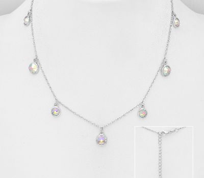Malın səhifəsinə keç Sparkle by 7K - 925 Sterling Silver Necklace, Decorated with Various Fine Austrian Crystals