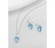 Sparkle by 7K - 925 Sterling Silver Hook Earrings & Pendant Decorated with Fine Austrian Crystals