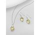 Sparkle by 7K - 925 Sterling Silver Hook Earrings & Pendant Decorated with Fine Austrian Crystals