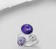 Sparkle by 7K - 925 Sterling Silver Adjustable Ring Decorated with Various Fine Austrian Crystals