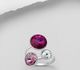 Sparkle by 7K - 925 Sterling Silver Adjustable Ring Decorated with Various Fine Austrian Crystals