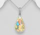 Sparkle by 7K - 925 Sterling Silver Pendant, Decorated with CZ Simulated Diamonds and Various Fine Austrian Crystal