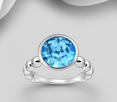 Şəkli böyütmək üçün tiklayın Sparkle by 7K - 925 Sterling Silver Ring Decorated with Fine Austrian Crystal