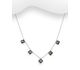 Sparkle by 7K - 925 Sterling Silver Necklace Decorated with Fine Austrian Crystal