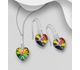 Sparkle by 7K - 925 Sterling Silver Heart Hook Earrings & Pendant Decorated with CZ Simulated Diamonds and Fine Austrian Crystals