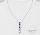 Sparkle by 7K - 925 Sterling Silver Bar Necklace Decorated with Fine Austrian Crystals