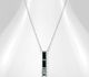 Sparkle by 7K - 925 Sterling Silver Bar Necklace Decorated with Fine Austrian Crystals