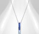 Sparkle by 7K - 925 Sterling Silver Bar Necklace Decorated with Fine Austrian Crystals