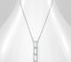 Sparkle by 7K - 925 Sterling Silver Bar Necklace Decorated with Fine Austrian Crystals