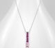 Sparkle by 7K - 925 Sterling Silver Bar Necklace Decorated with Fine Austrian Crystals