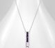 Sparkle by 7K - 925 Sterling Silver Bar Necklace Decorated with Fine Austrian Crystals