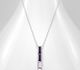 Sparkle by 7K - 925 Sterling Silver Bar Necklace Decorated with Fine Austrian Crystals