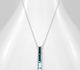 Sparkle by 7K - 925 Sterling Silver Bar Necklace Decorated with Fine Austrian Crystals