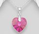 Sparkle by 7K - 925 Sterling Silver Heart Pendant Decorated with Fine Austrian Crystal