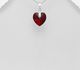 Sparkle by 7K - 925 Sterling Silver Heart Pendant Decorated with Fine Austrian Crystal