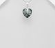 Sparkle by 7K - 925 Sterling Silver Heart Pendant Decorated with Fine Austrian Crystal