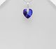 Sparkle by 7K - 925 Sterling Silver Heart Pendant Decorated with Fine Austrian Crystal